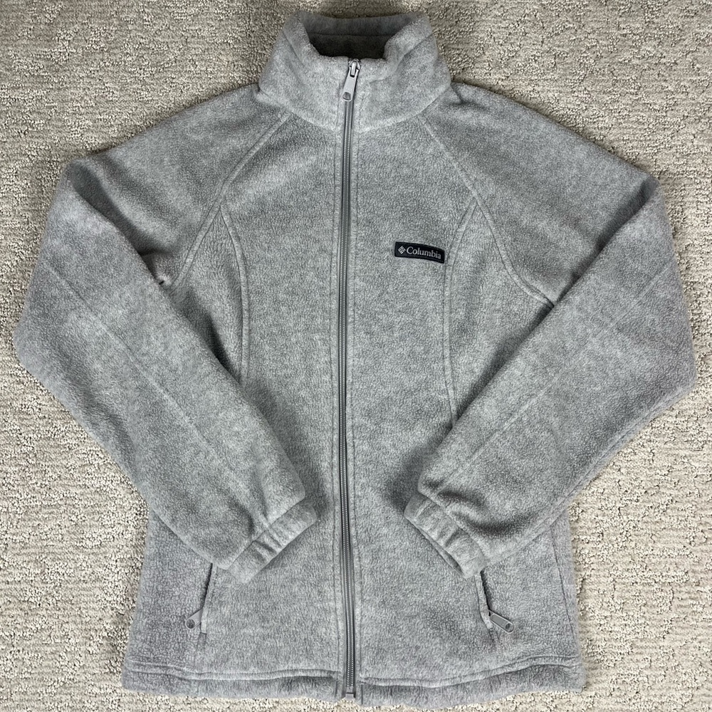 Columbia Gray Full-Zip Fleece Jacket